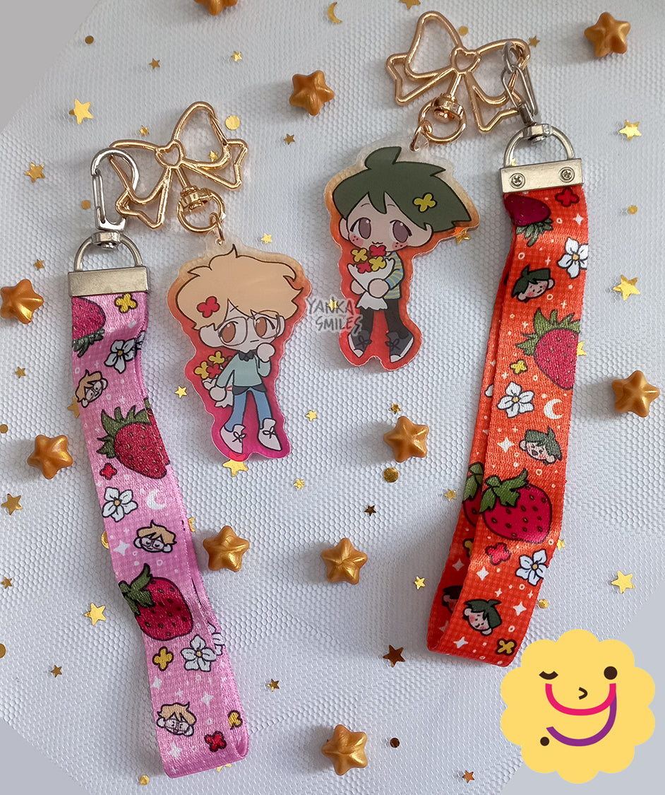 Tsukishima / Yamaguchi Wrist Lanyard Keychain