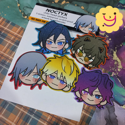 NOCTYX Nijisanji Chibi Head Stickers