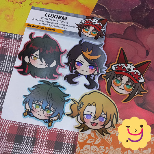 LUXIEM Nijisanji Chibi Head Stickers