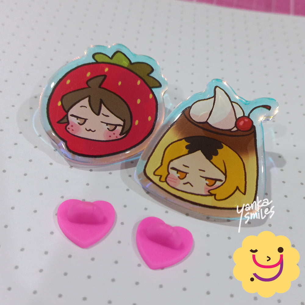 Yamaguchi / Kenma Rainbow Acrylic Pins