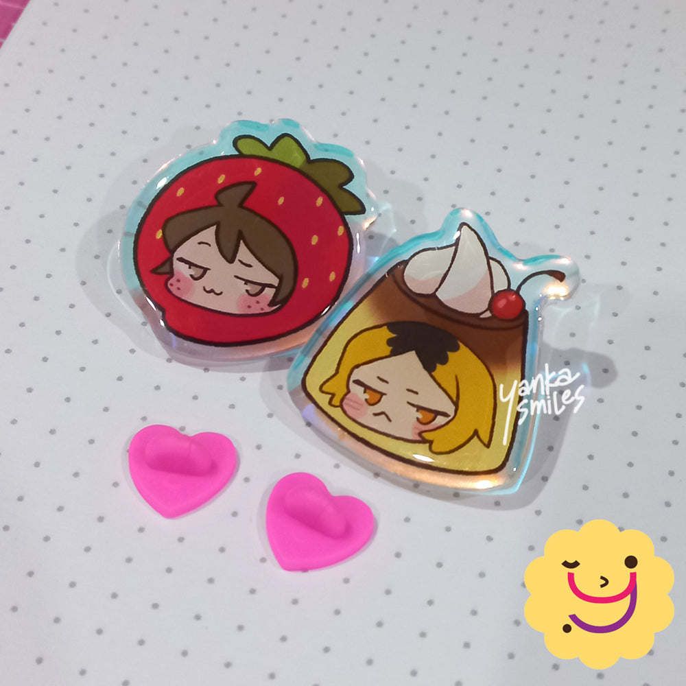 Yamaguchi / Kenma Rainbow Acrylic Pins