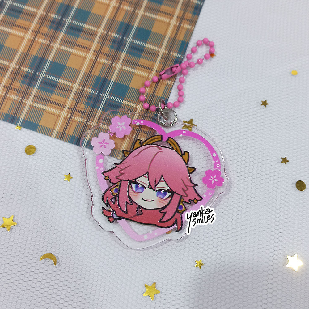 Genshin Impact Heart Acrylic Charm Keychains [vol 4: Sumeru] – yankasmiles