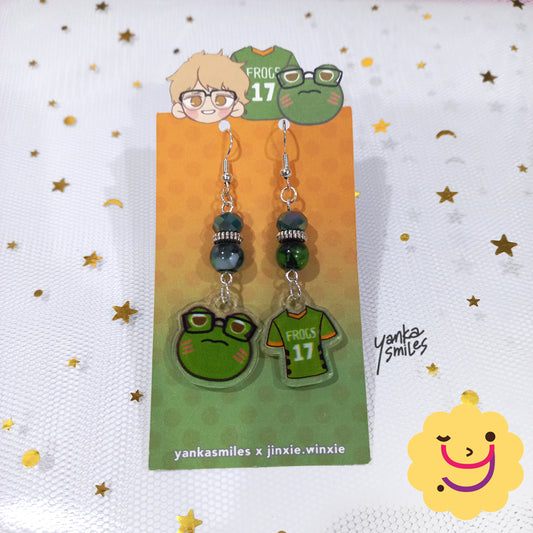 Tsukishima Frog Earrings