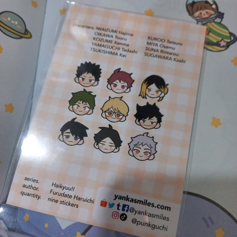 Haikyuu!! Timeskip Chibi Head Stickers