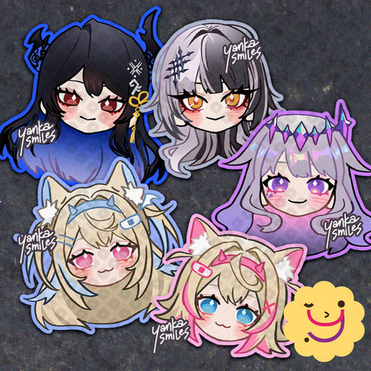 -Advent- hololive Chibi Head Stickers