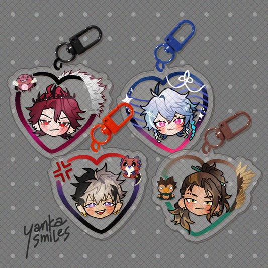 ARMIS holostars / hololive Heart Acrylic Charm Keychains