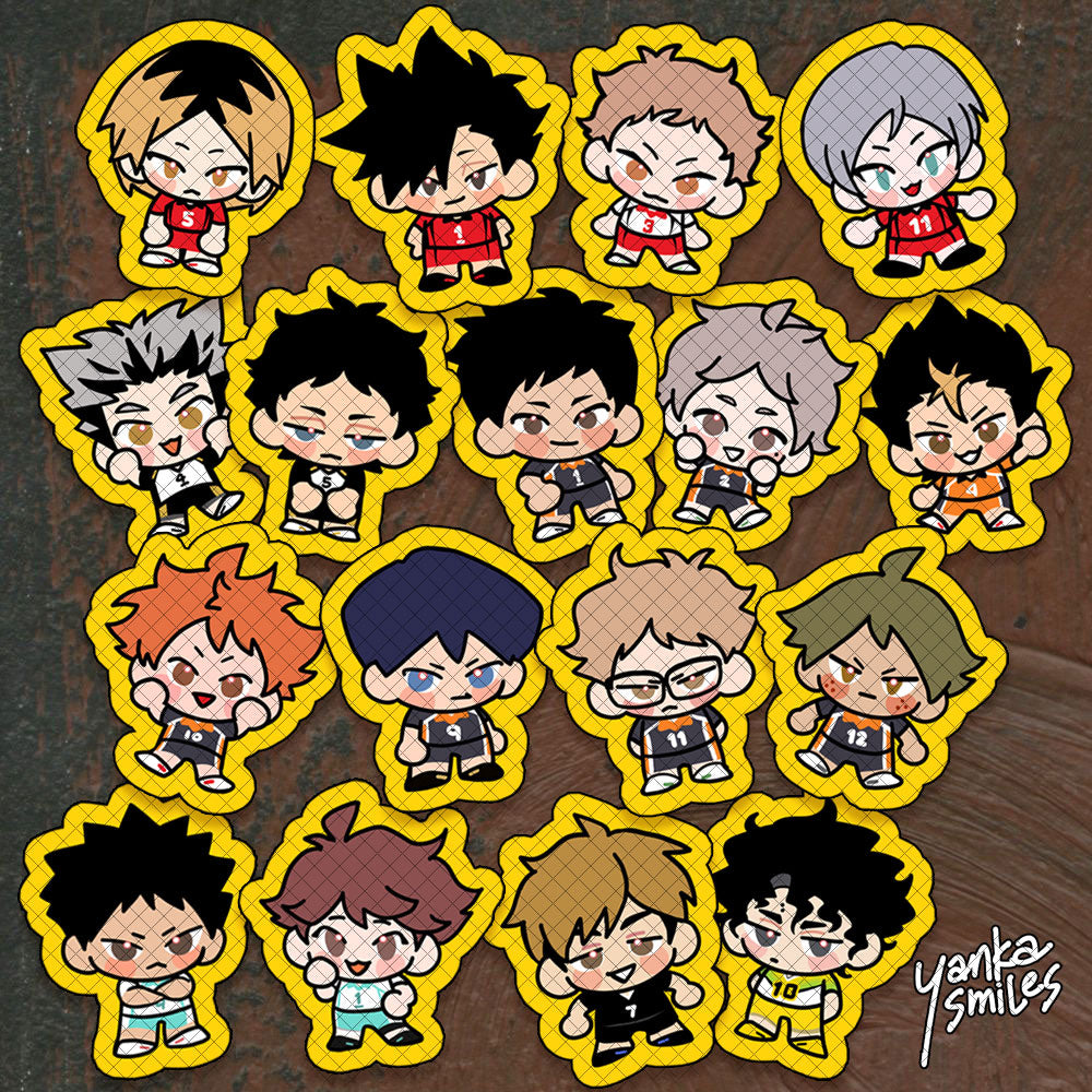 Mini Haikyuu Jersey Stickers