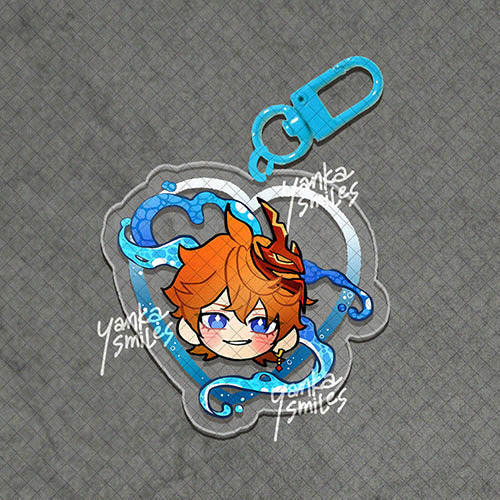 Genshin Impact Heart Acrylic Charm Keychains [vol 3: Inazuma + Snezhnaya]