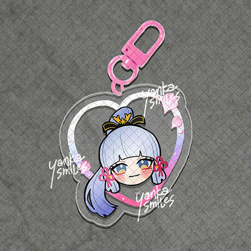 Genshin Impact Heart Acrylic Charm Keychains [vol 3: Inazuma + Snezhnaya]