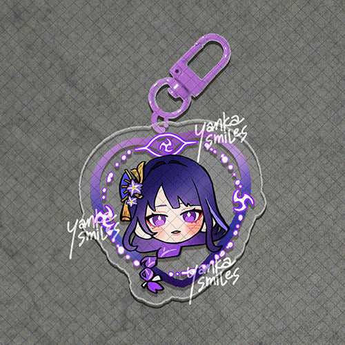 Genshin Impact Heart Acrylic Charm Keychains [vol 3: Inazuma + Snezhnaya]