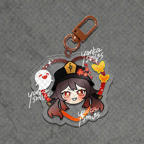 Genshin Impact Heart Acrylic Charm Keychains [vol 2: Liyue]