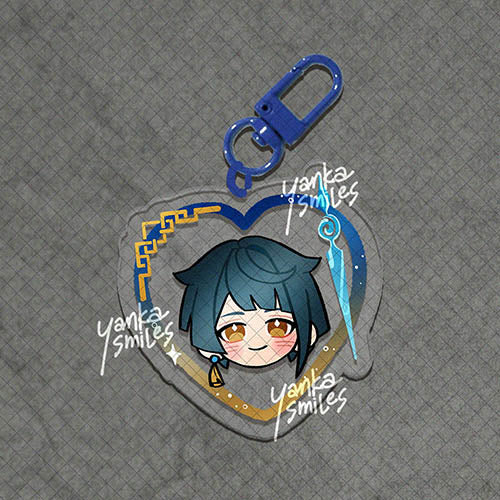 Genshin Impact Heart Acrylic Charm Keychains [vol 2: Liyue]