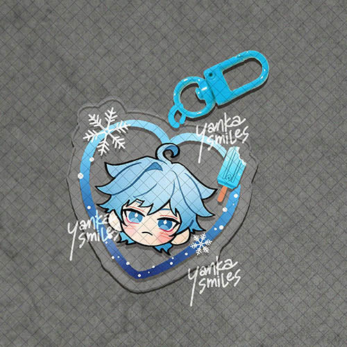 Genshin Impact Heart Acrylic Charm Keychains [vol 2: Liyue]