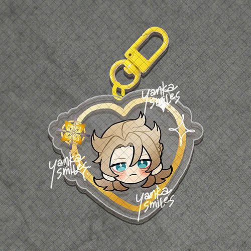 Genshin Impact Heart Acrylic Charm Keychains [vol 1: Mondstadt]