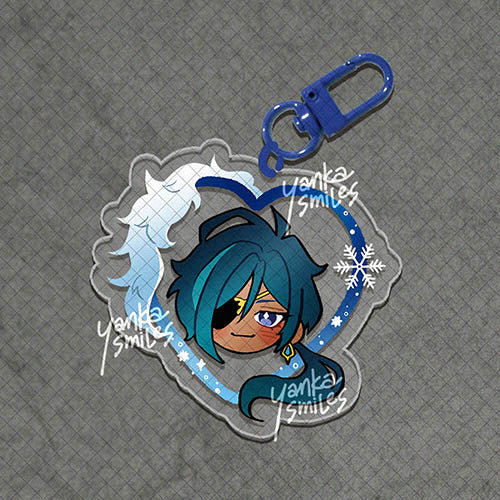 Genshin Impact Heart Acrylic Charm Keychains [vol 1: Mondstadt]