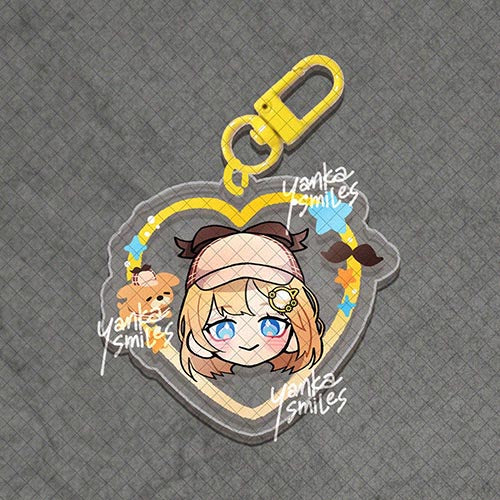 -Myth- hololive Heart Acrylic Charm Keychains