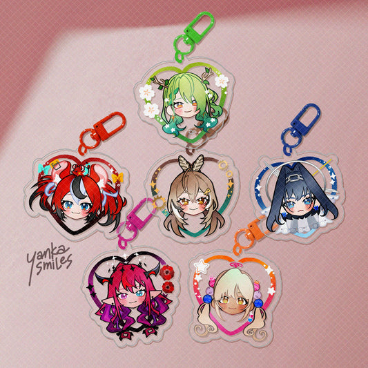 -Promise- hololive Heart Acrylic Charm Keychains