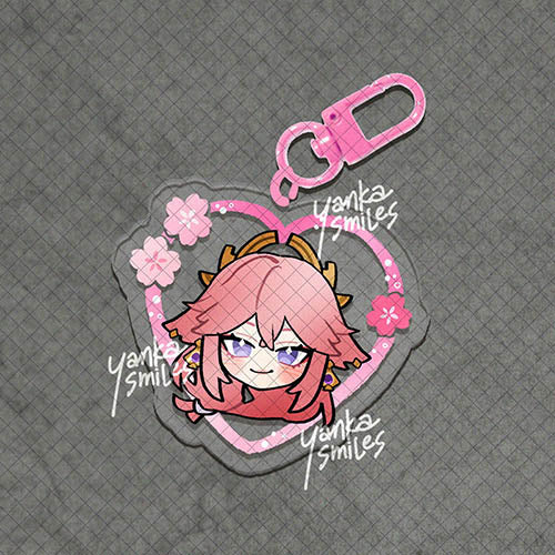 Genshin Impact Heart Acrylic Charm Keychains [vol 5]