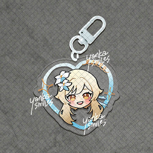 Genshin Impact Heart Acrylic Charm Keychains [vol 5]