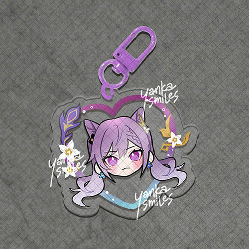 Genshin Impact Heart Acrylic Charm Keychains [vol 5]