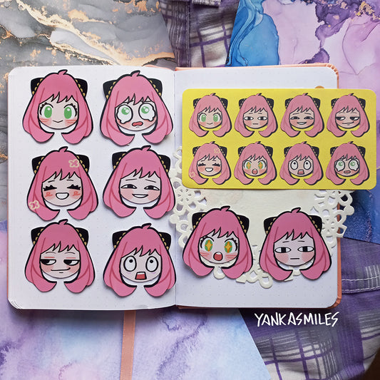Anya Forger Expressions Stickers / Sticker sheet