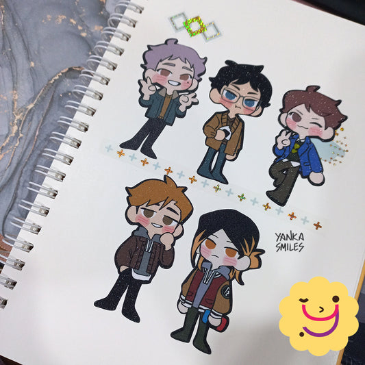 Casual Haikyuu Sticker Flakes