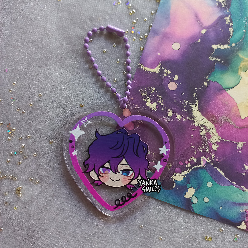 NOCTYX NIJISANJI Heart Acrylic Charm Keychains