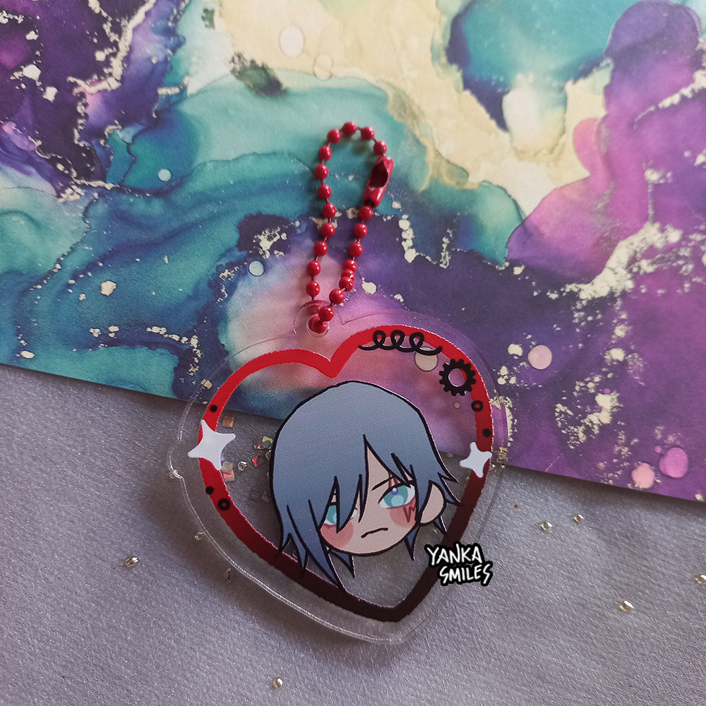 NOCTYX NIJISANJI Heart Acrylic Charm Keychains