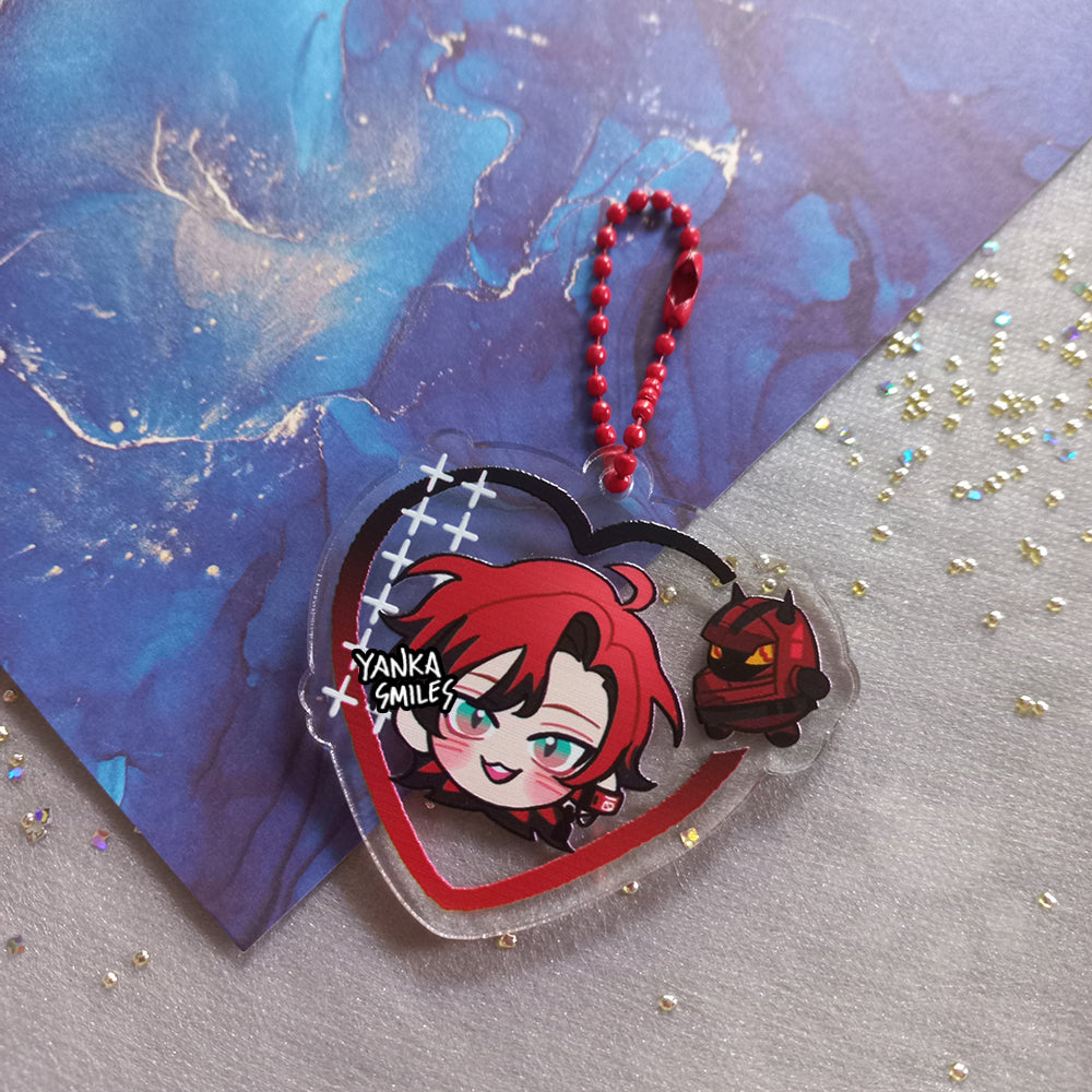 TEMPUS holostars / hololive Heart Acrylic Charm Keychains