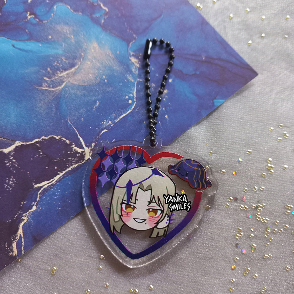 TEMPUS holostars / hololive Heart Acrylic Charm Keychains