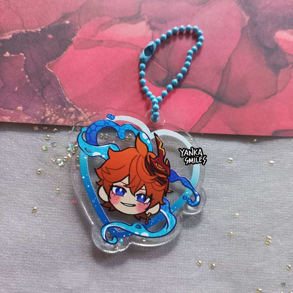 Genshin Impact Heart Acrylic Charm Keychains [vol 3: Inazuma + Snezhnaya]