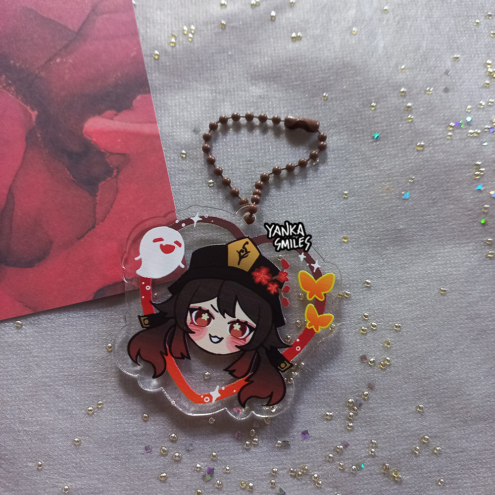 Genshin Impact Heart Acrylic Charm Keychains [vol 2: Liyue]