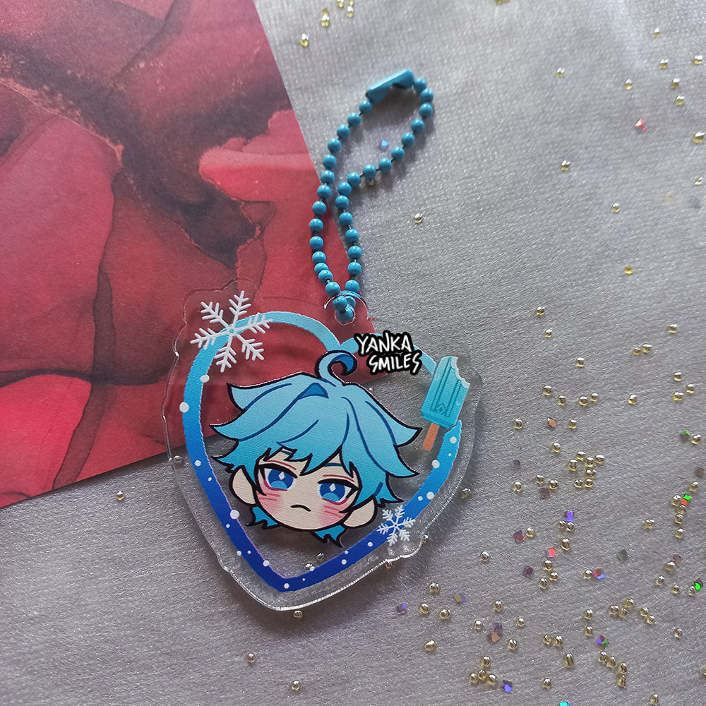 Genshin Impact Heart Acrylic Charm Keychains [vol 2: Liyue]