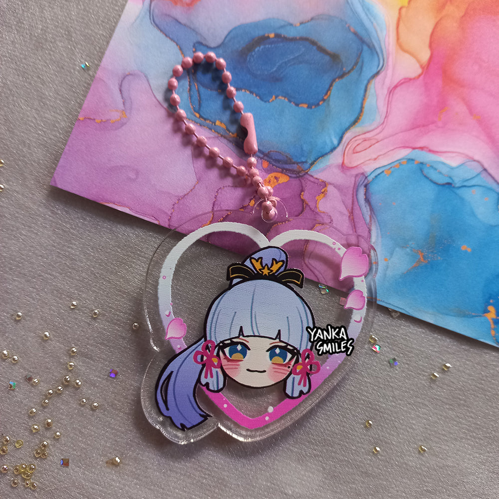 Genshin Impact Heart Acrylic Charm Keychains [vol 3: Inazuma + Snezhnaya]