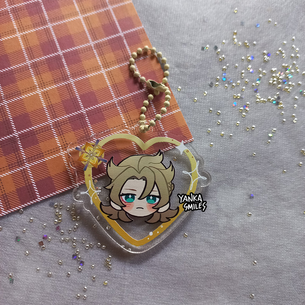 Genshin Impact Heart Acrylic Charm Keychains [vol 1: Mondstadt]