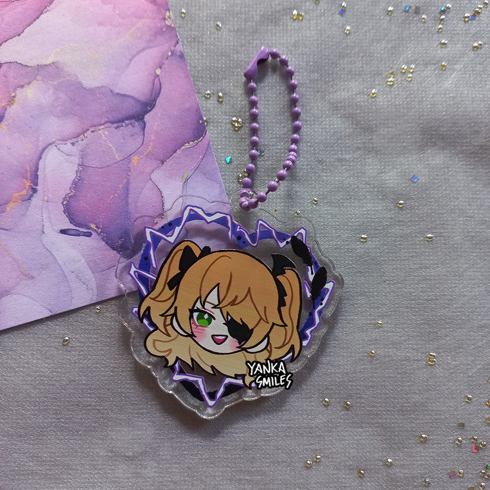 Genshin Impact Heart Acrylic Charm Keychains [vol 1: Mondstadt]