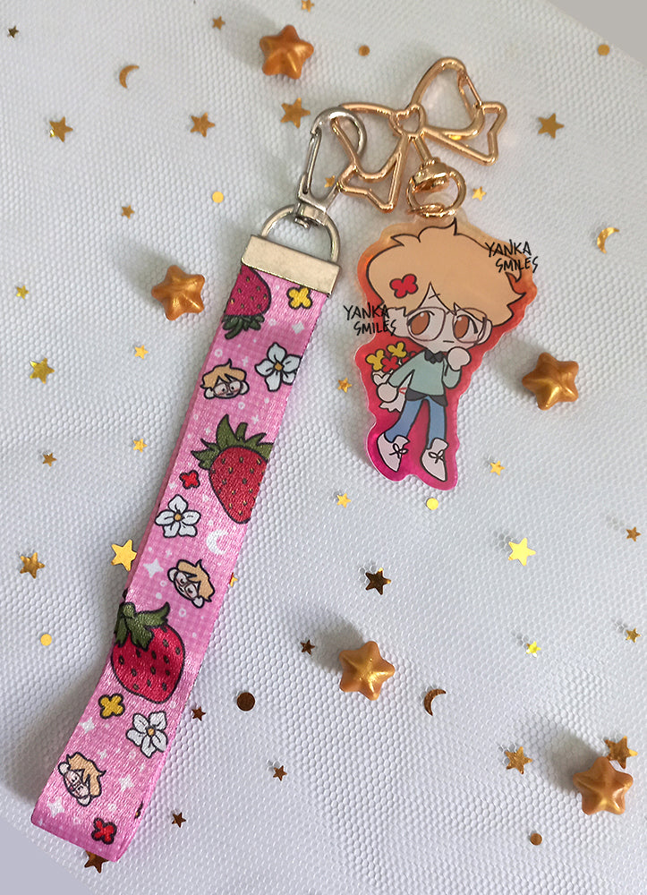 Tsukishima / Yamaguchi Wrist Lanyard Keychain