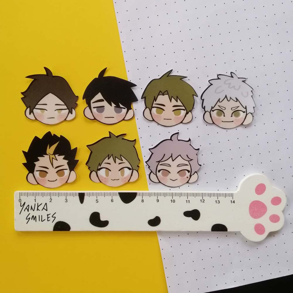 Haikyuu!! Timeskip Chibi Head Stickers