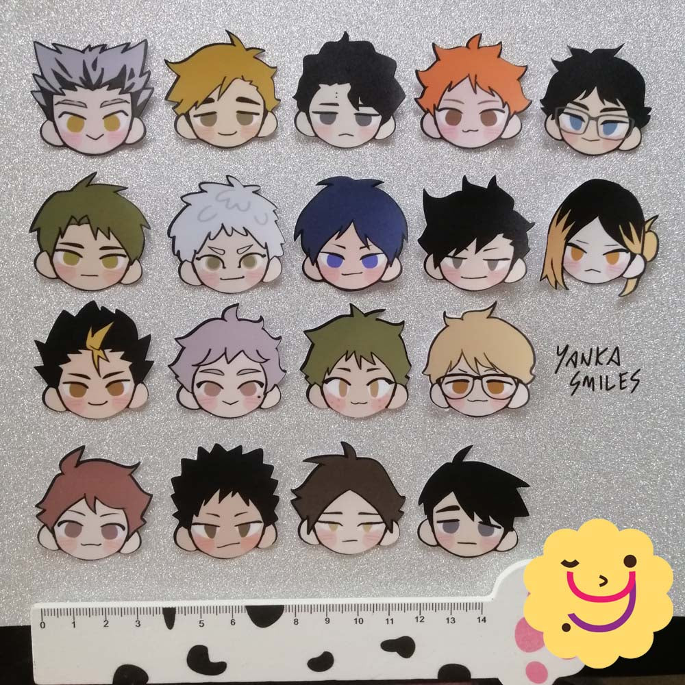 Haikyuu!! Timeskip Chibi Head Stickers